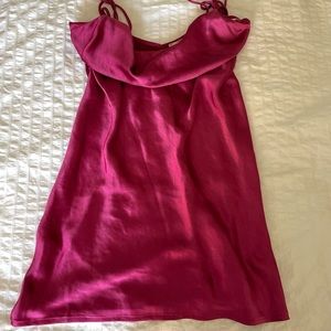 Plum Satin Dress